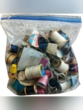 Vintage Sewing Notions Mid Century Gallon Size Bag Variety